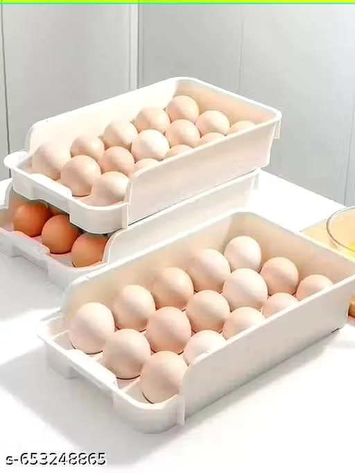 Plastic 3 Layer Egg Organiser Tray