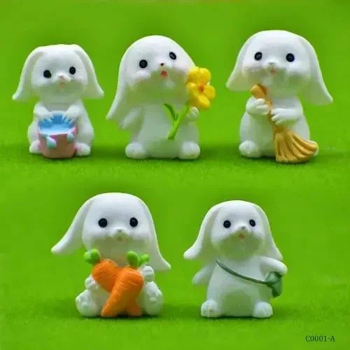 5 pcsRabbit figurine