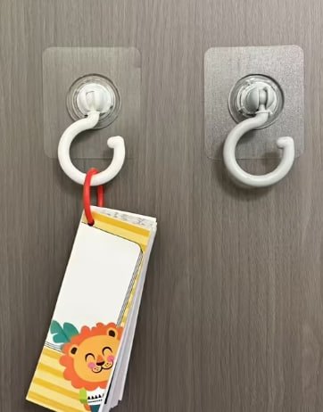 360 Degrees Transparent Ceiling Hook white