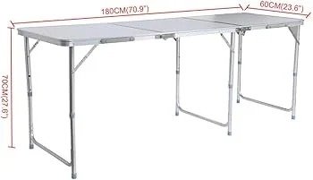180 * 60 livzing folding table with aluminium frame