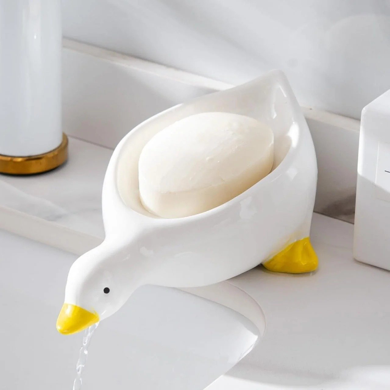 Duck ceramic soap dispenser 2