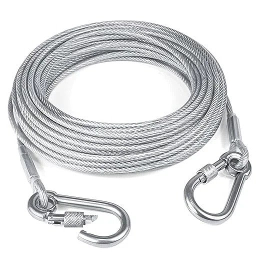 5 METER HEAVY DUTY CLOTHES DRYING ROPE WITH HOOKS