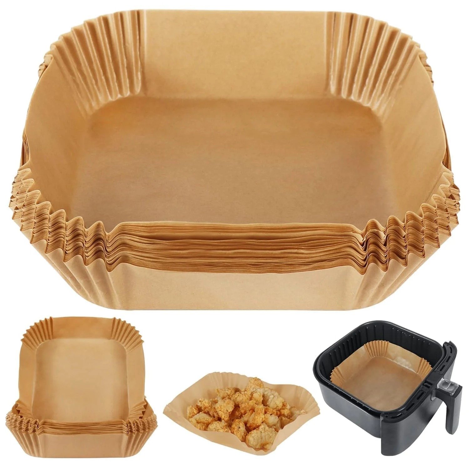 100 PCS Square Air Fryer Liners
