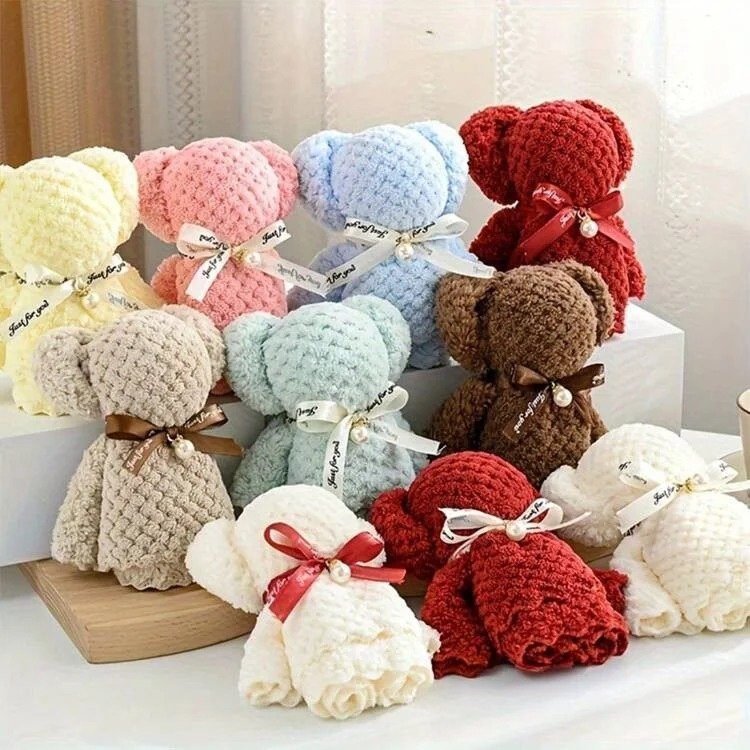 Teddy Bear shaped face towel