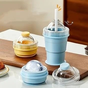 2-in-1  Silicone Ice Ball Maker Cup