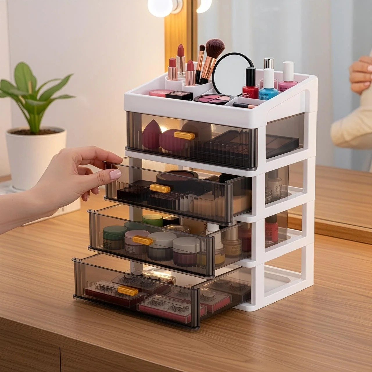 4 LAYER Makeup Organizer with Drawers